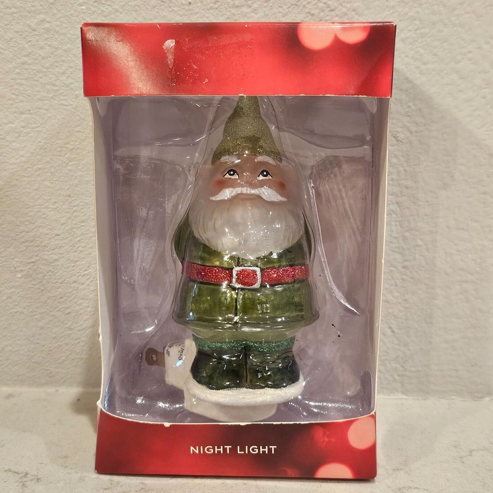 St Nicholas Square Santa Clause Elf Gnome Christmas Holiday Night Light 5"‎